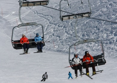 Shymbulak ski resort in the mountains Almaty.